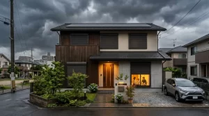 台風対策として窓シャッターや屋根補強を行った住まいの施工実例